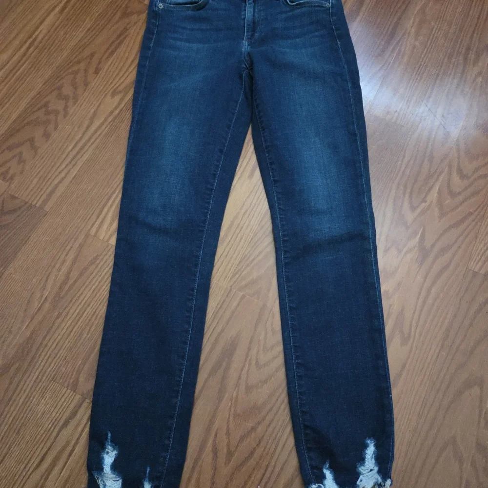 Joe's Jean Women's Dark‎ Blue Raw Hem Skinny Size 27 - Picture 2 of 9